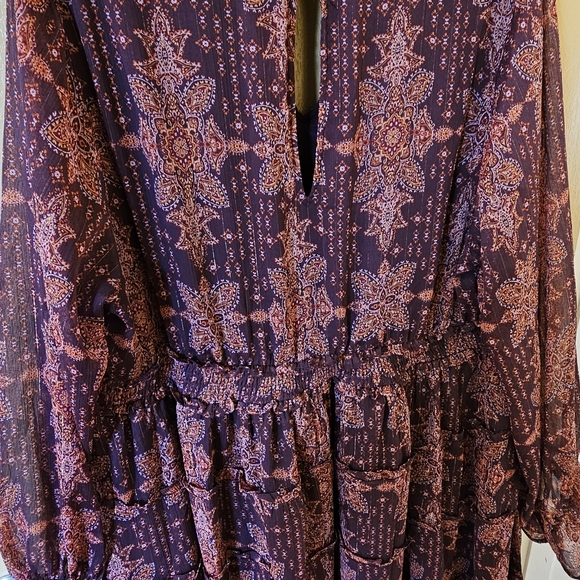 Torrid Size 2 Mini Lurex Chiffon Tiered Dress - Picture 5 of 17